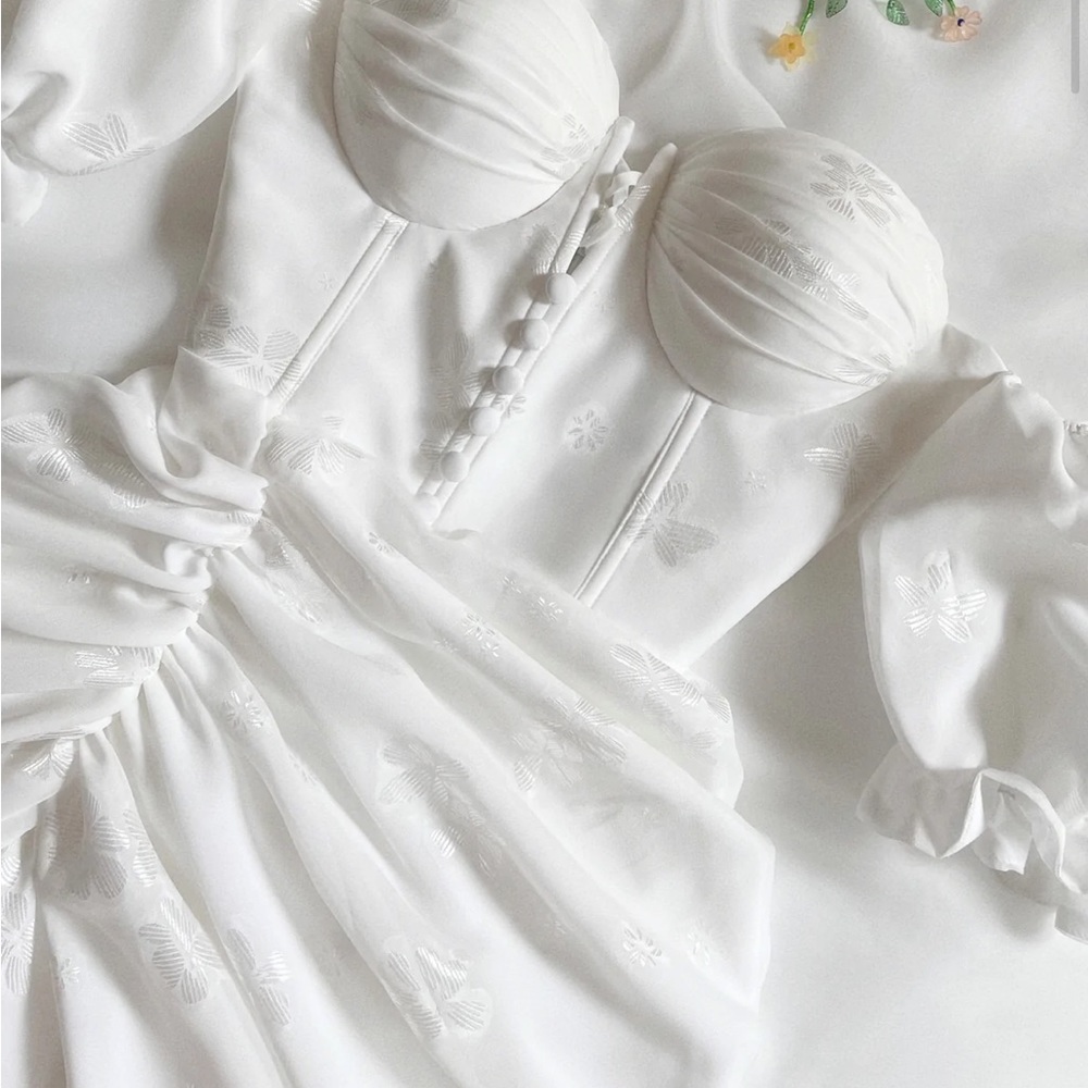 COPY - Adeirlina ANNA MIDI white DRESS
